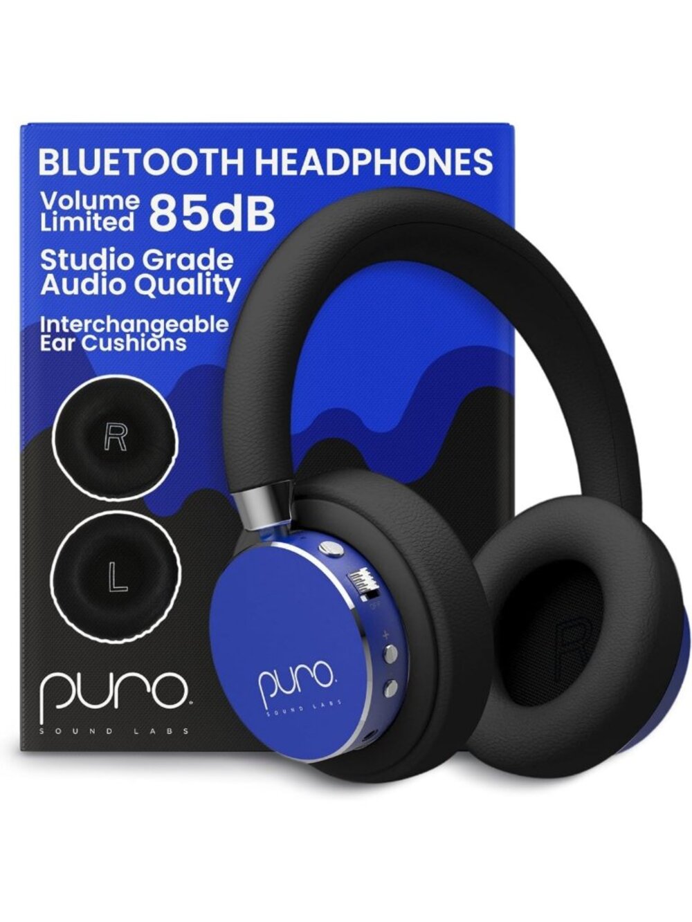 Kids Volume-Limiting Bluetooth Headphones, 85dB Safe Sound, Comfortable Fit